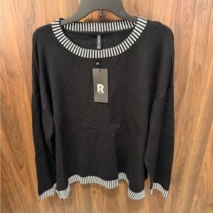 NWT Black Crew Neck Sweater, Size XL